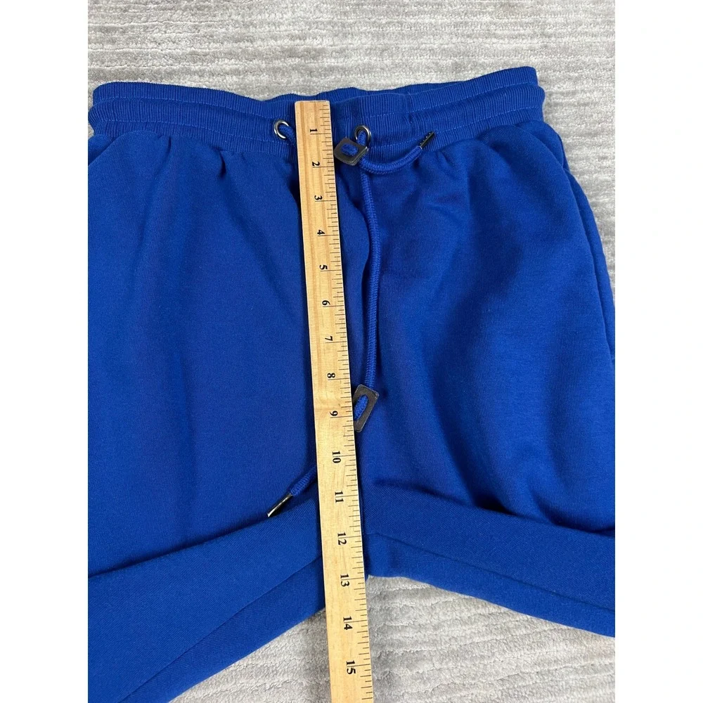 Galaxy by Harvic Jogger Pants Men Medium Royal Blue Fleece Sweatpants Drawstring